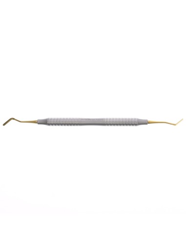 Espátula Composite Curva 2,2mm Mango Tornado Gold Line Titanium Masters