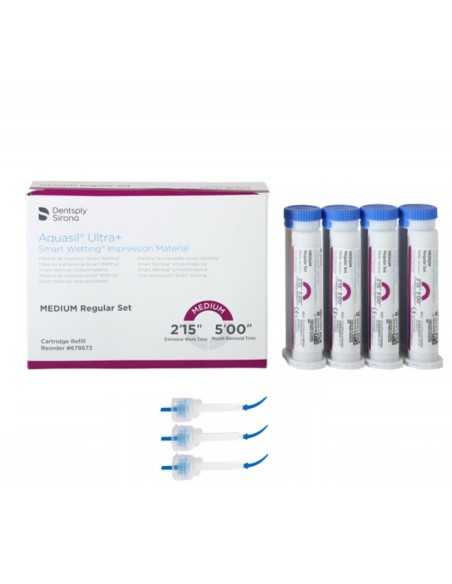 Aquasil Ultra+ Regular Set Silicona Adición 4 cartuchos 50ml.