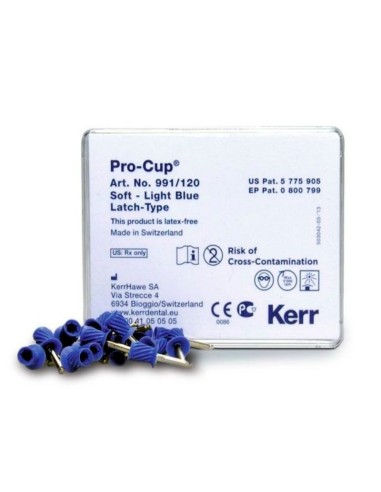 Pro-Cup Copas Profilaxis Rígida SIN Rosca Goma Sin Látex 120 uds. Kerr Hawe