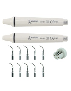 Dos Piezas de Mano Ultrasonidos Woodpecker HW-3H Compatible con EMS 2 Uds + 10 Puntas G1