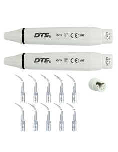 Dos Piezas de Mano Ultrasonidos DTE HD-7H Compatible con Satelec 2 Uds + 10 Puntas GD1