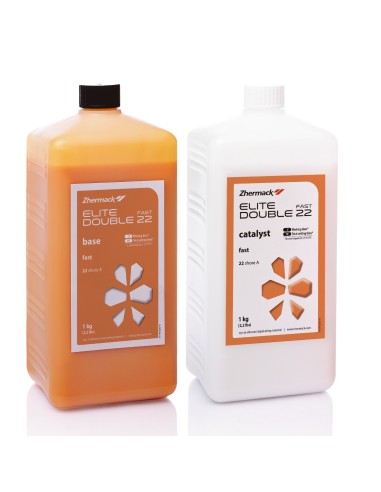 Elite Double 22 Fast Silicona de Adición Duplicados 1kg+1kg Zhermack