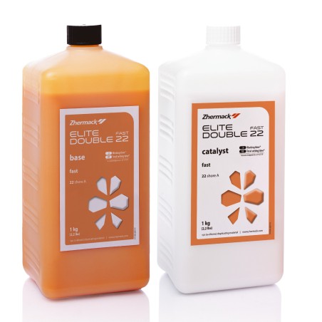 Elite Double 22 Fast Silicona de Adición Duplicados 1kg+1kg Zhermack