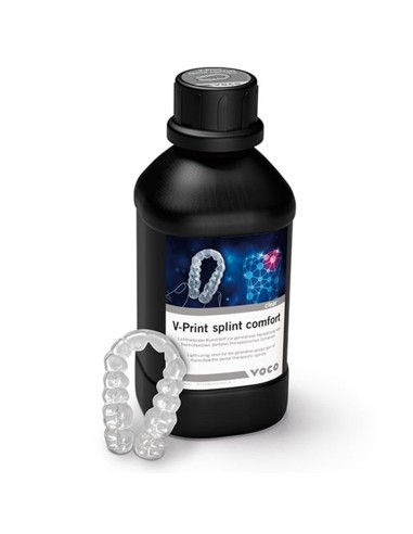 V-Print Splint Comfort Clear Resina Fotopolimerizable, CAD/CAM Botella 1kg VOCO