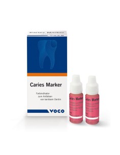 Caries Marker Indicador de Caries, Color Rojo Ácido, Caja 2 botes 3ml Voco