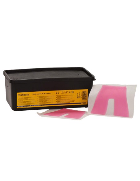 Profibase Plancha Base Fotopolimerizable Kit Maxilar Superior e Inferior Rosa 50 uds VOCO