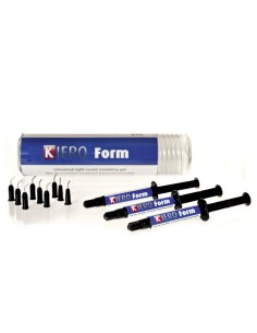 Kiero Form Gel Acrílico de Modelar Universal Fotopolimerizable 3 Jeringas 3g Kuss Dental