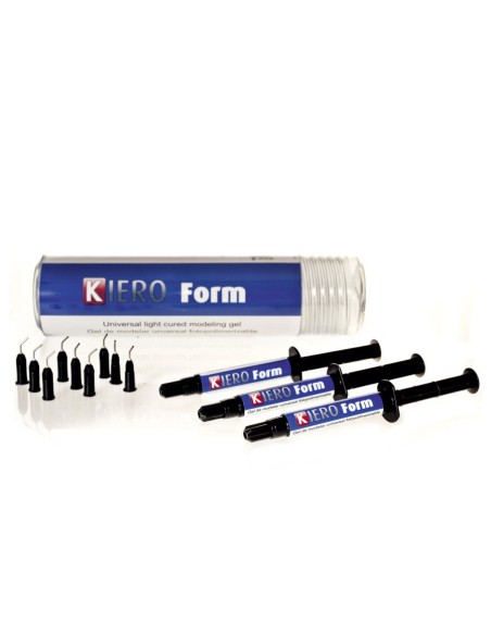 Kiero Form Gel Acrílico de Modelar Universal Fotopolimerizable 3 Jeringas 3g Kuss Dental