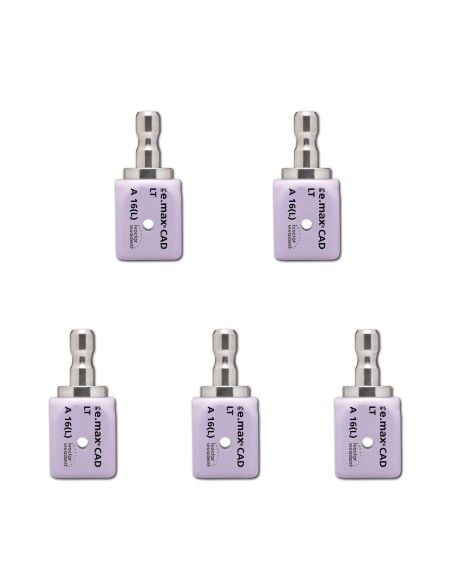 Bloques Resina IPS E. Max CAD Cerec/Inlab Tipo LT Tamaño A16L Caja 5 uds Ivoclar