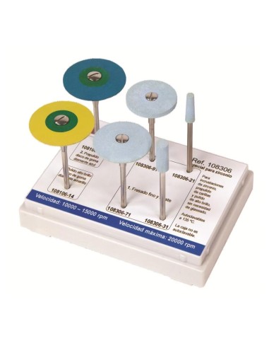 Kit de Pulido y Acabado en 3 Pasos Zirconio 6 piezas Mestra