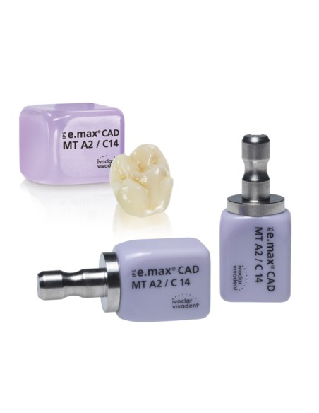 Bloques Resina IPS E. Max CAD Cerec/Inlab MT Translucidez Media Tamaño C14 Caja 5 uds Ivoclar