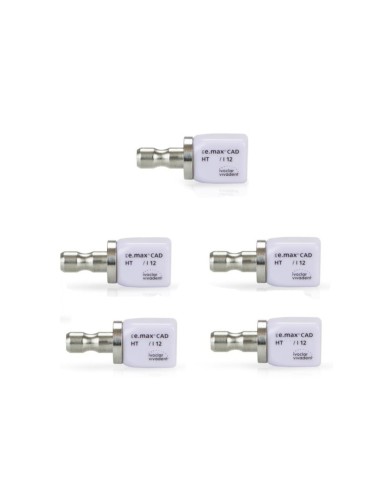 Bloques Resina IPS E. Max CAD Cerec/Inlab Alta Translucidez HT Tamaño I12 Caja 5 uds Ivoclar