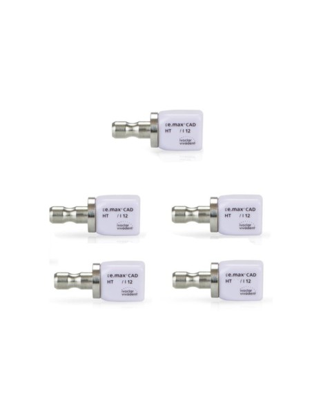 Bloques Resina IPS E. Max CAD Cerec/Inlab Alta Translucidez HT Tamaño I12 Caja 5 uds Ivoclar