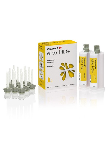 Elite HD+ Monophase Medium Body Normal Set Silicona Adición 2 Cartuchos 50ml Zhermack
