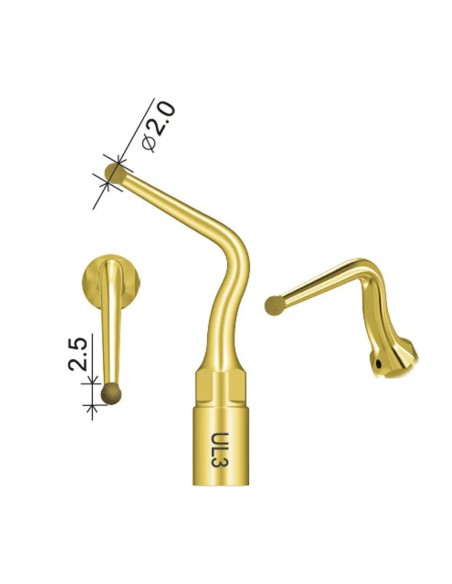 Punta Cirugía UL3, Woodpecker, Osteotomía, Osteoplastia, Diamante, Ultrasonidos, para Mectron, UltraSurgery, Surgic Touch