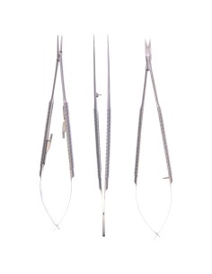 Kit para Microcirugía Inox 18 cm Puntas Curvas 3 uds. 2
