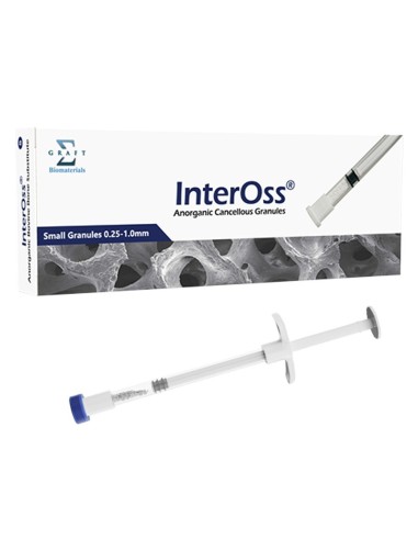 Xenoinjerto Bovino Particulado InterOss Jeringa 0,50 cc Gránulo Pequeño SigmaGraft