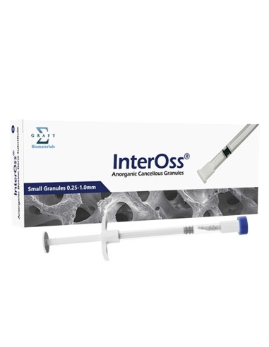 Xenoinjerto Bovino Particulado InterOss Jeringa 1,00cc Gránulo Pequeño SigmaGraft