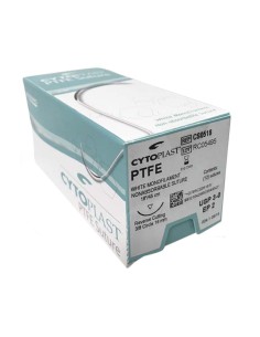 Sutura PTFE No Reabsorbible Cytoplast Aguja 16mm 3/8 Aguja Corte Reversible USP 3-0 Hebra 71cm 12 uds Osteogenics