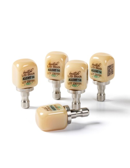 Initial LiSi Block Cerec HT n.14 Bloque CAD/CAM Disilicato de Litio Caja 5 uds GC