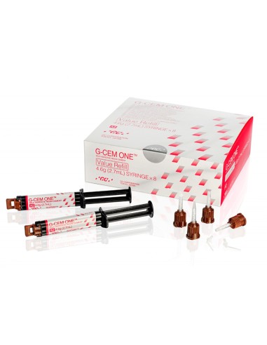 G-Cem One Value Refill A2 Cemento de Resina Autoadhesivo Universal 8 Jeringas 4,6g GC