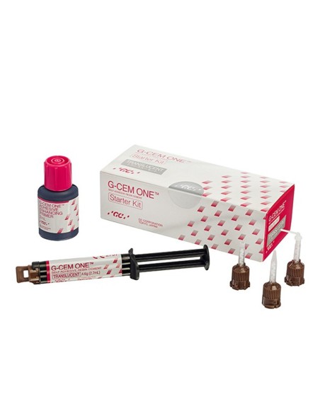 G-Cem One Starter Kit Translucido Jeringa Cemento de Resina Autoadhesivo Universal 4,6g GC