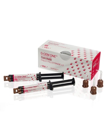 G-Cem One Twin Cemento de Resina Autoadhesivo Universal 2 Jeringas Reposición 4,6g GC