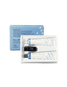 Exaflex Regular Silicona de Adición, Azul, 2 Tubos 100g (base + catalizador) GC