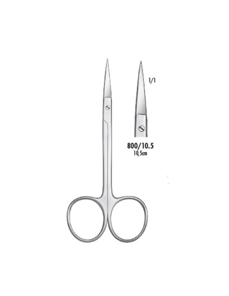 Tijera Recta Cirugía 10,5cm Carl Martin