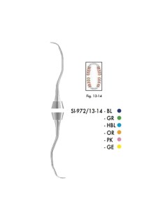 Cureta Gracey 13-14 Distal Colori Silikon Liquid Steel Carl Martin 2
