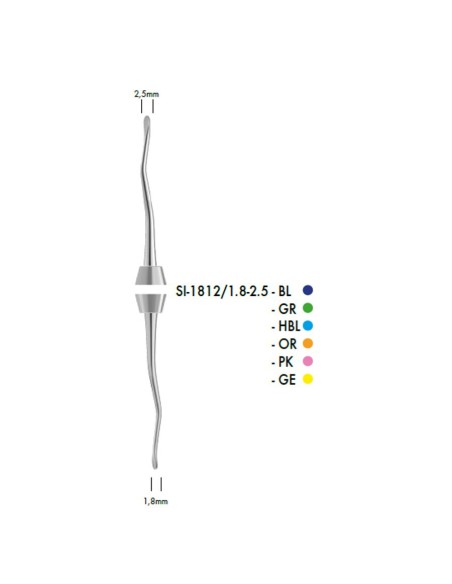Tunelizador 1.8-2.5mm Colori Silikon LiquidSteel Periodoncia Carl Martin