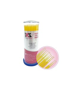 Bastoncillos Aplicadores Finos, Amarillos, Desechables Bote 100 uds SKS Dental