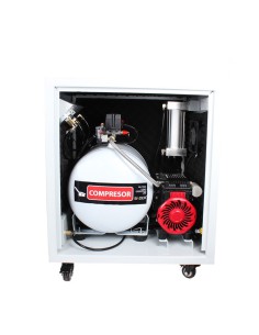 Compresor de Aire Insonorizado 40 L, 4 Cilindros, Secador para 2 Equipos Dentales Bader