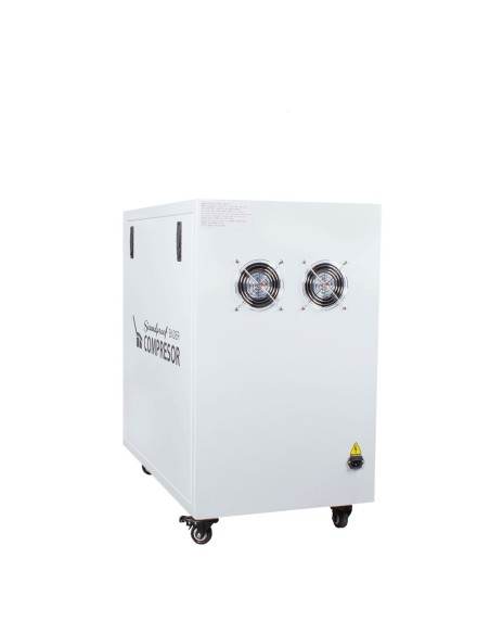 Compresor de Aire Insonorizado 50 L, 4 Cilindros Secador 1200W 2 Equipos Dentales Bader