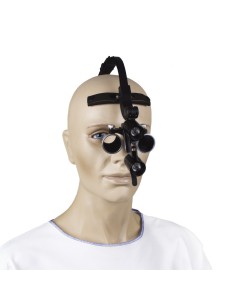 Lupa Dental Casco Binocular 2.5x Luz Dr. King Bader 2