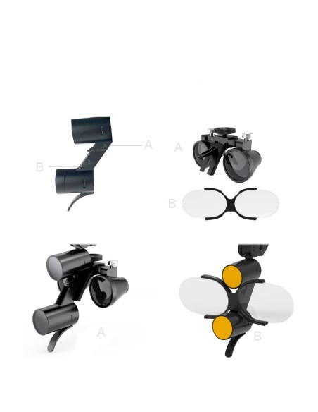 Lupa Dental Casco Binocular 2.5x Luz Dr. King Bader