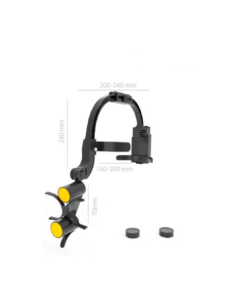 Lupa Dental Casco Binocular 2.5x Luz Dr. King Bader