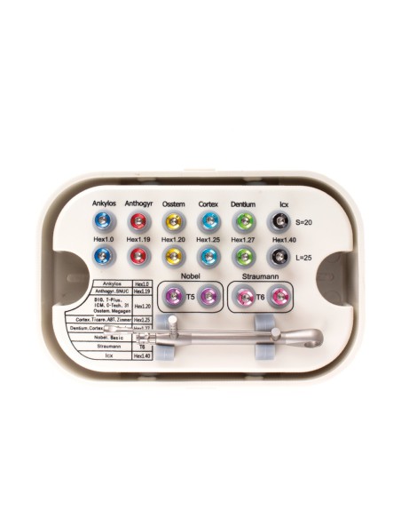 Kit Destornillador Manual Implantes y Accesorios Bader