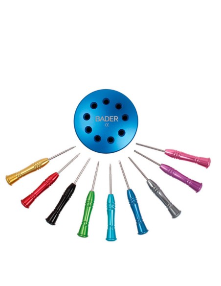 Kit Destornillador Implantes Laboratorio Dental 9 uds Bader