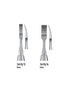 Osteotomo Cincel Hueso Curvo 3 mm o 6 mm Implantología Carl Martin 2