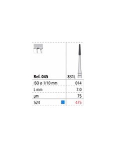 Fresas Diamante 831L RA 475/3 Medio 014 Periodoncia Caja 3 uds Intensiv