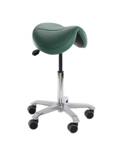 Taburete Consulta Dental Jumper Asiento Verde 44 cm.