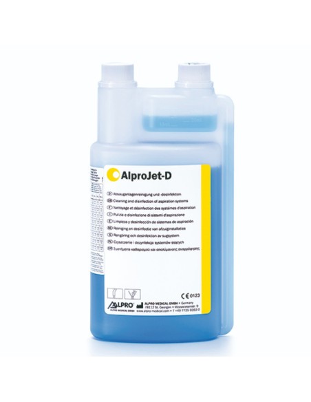 AlproJet D Desinfectante Sistemas de Aspiración Concentrado Líquido 1L Dosificador Alpro Medical