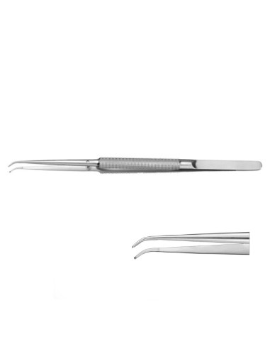 Pinza Mikro para Cirugía Curva 0,8mm 18 cm Carl Martin