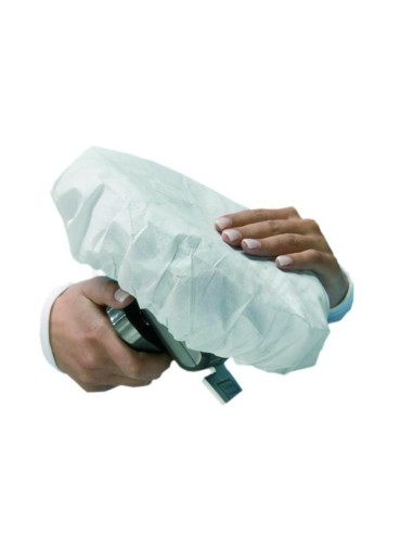 Funda para Reposacabezas Impermeable Ø 24cm con Elástico 60 uds Blanco Omnia