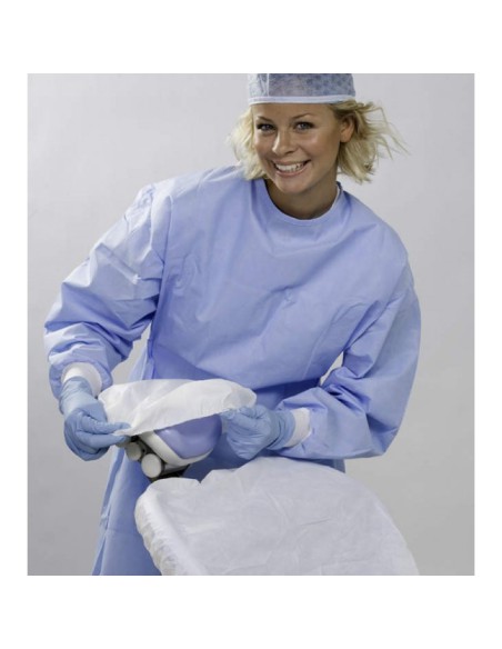 Funda para Reposacabezas Impermeable Ø 24cm con Elástico 60 uds Blanco Omnia