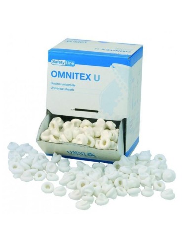 Funda Protectora Universal Omnitex U Nitrilo, Turbinas, Blanco Caja 500 unidades Omnia