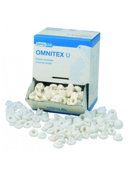 Funda Protectora Universal Omnitex U Nitrilo, Turbinas, Blanco Caja 500 unidades Omnia