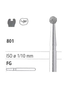 Fresas Diamante FG 201N Medio 801-016 Bola 6 uds Intensiv