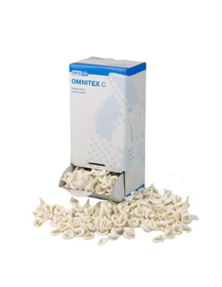 Funda Protectora Cónica Omnitex C Látex, Jeringas, Blanco 500 uds Omnia